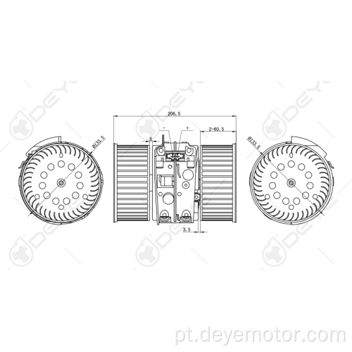 Ventilador de motor CA de peças automotivas para RENAULT MEGANE